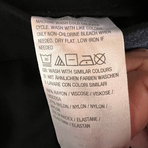 Susan Graver Black Slim Leg Ankle Pants Stretch High Waist Pull On Large - Picture 8 of 9